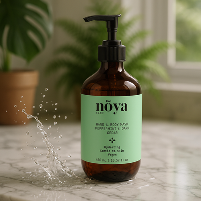 Hand & Body Wash, Peppermint & Dark Cedar